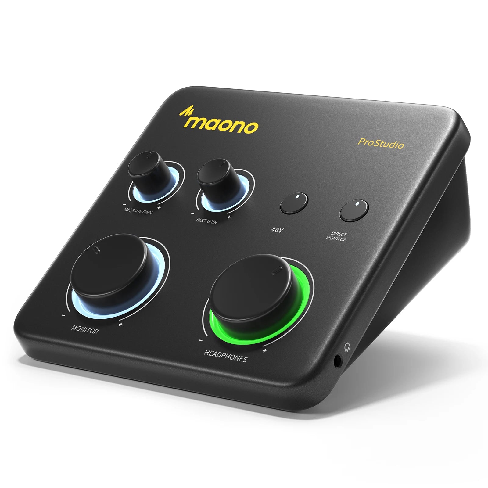 Maono PS22 Lite – USB Audio Interface 24‑bit/192 kHz | XLR Input, Loopback, ASIO Support, DAW Compatible for Music, Guitar & Recording