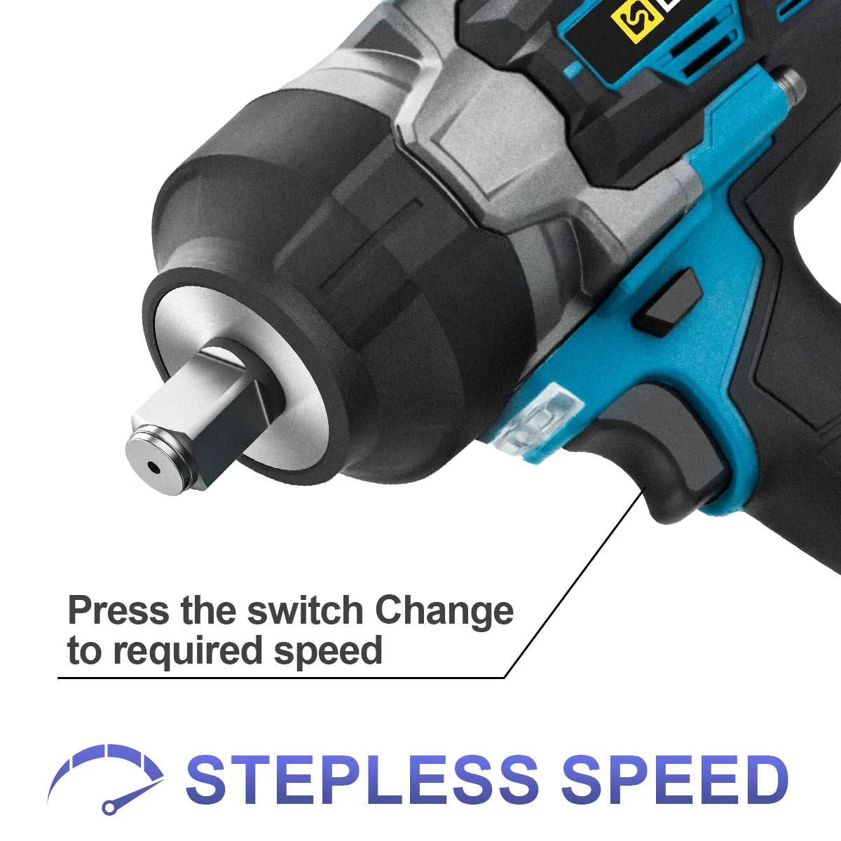 Gisam 2800N.m Brushless Impact Wrench 1/2" for Makita 18V
