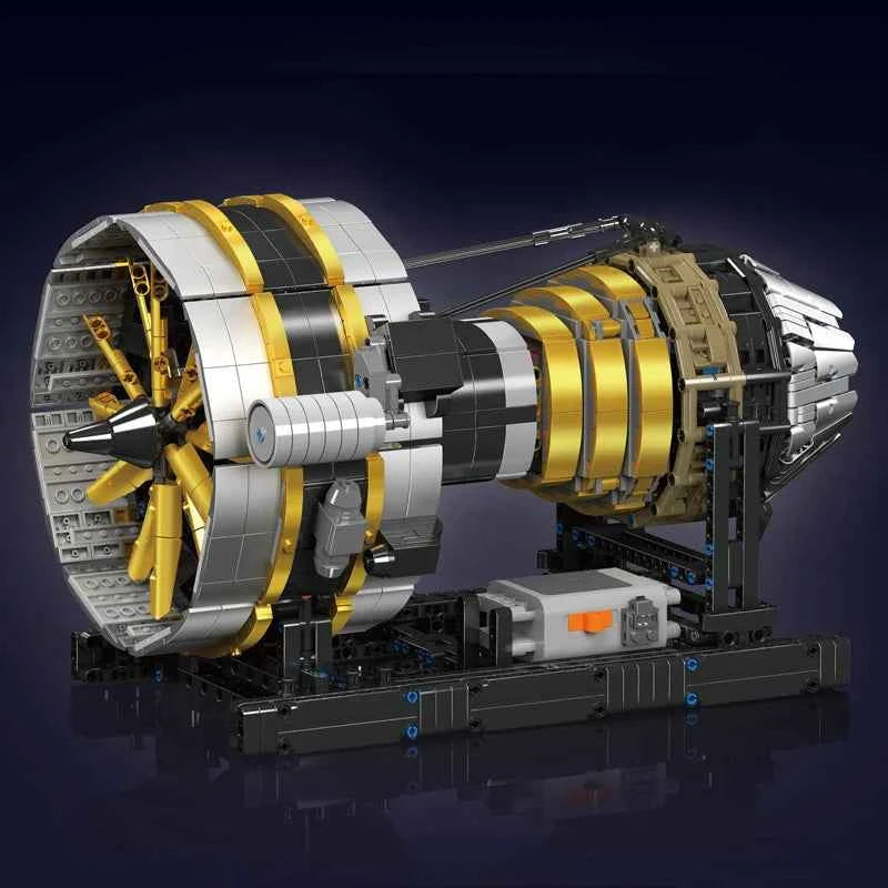 Mould King 10141 Motorized Aircraft Engine Building Set | Technical Jet Model - Limetastore