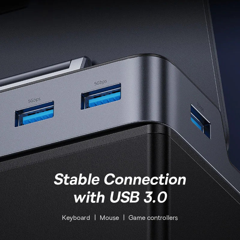 Baseus 6‑in‑1 USB‑C Docking Station | HDMI 4K@60Hz, RJ45, USB 3.0, PD 100W
