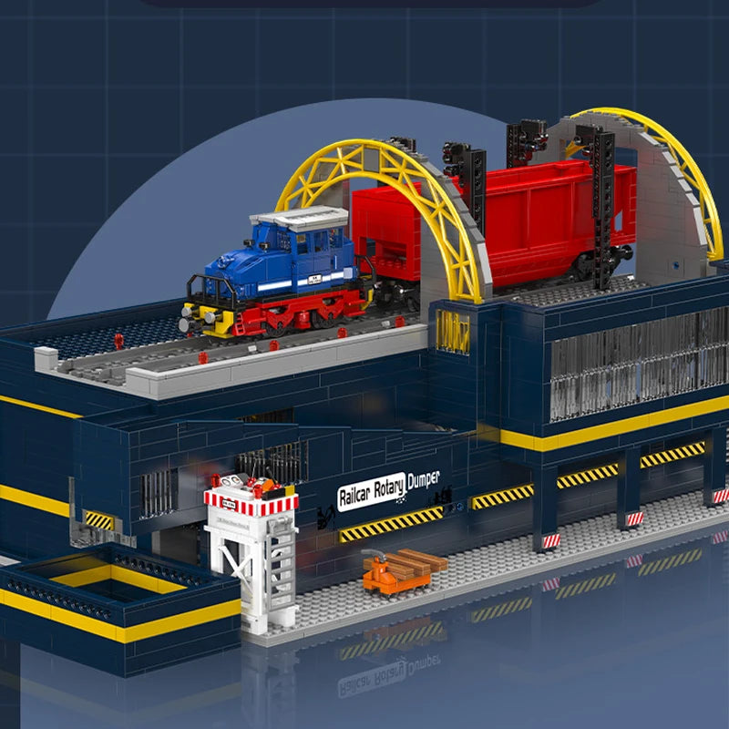 Mould King 17094 RC Railcar Rotary Dumper Building Set | Motorized Technical Train & Locomotive Building Blocks - Limetastore