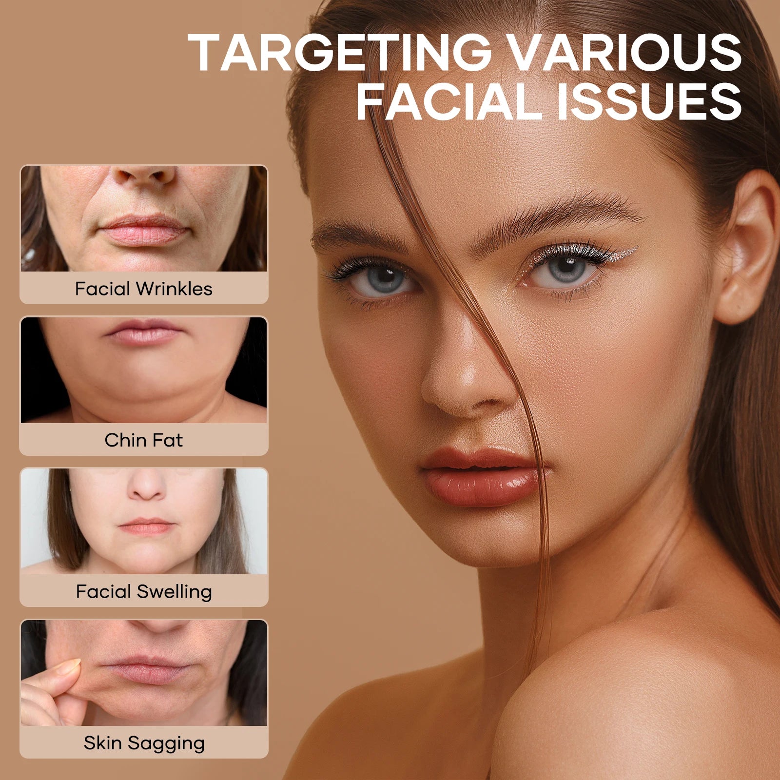 ANLAN EMS Facial Lifting Mask | Double‑Chin Reduction, Cheek Lift, Slimming Belt