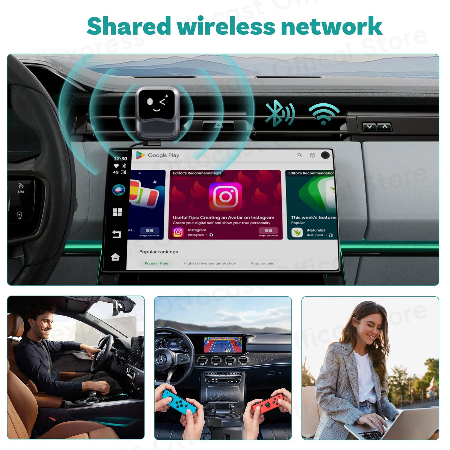 OTTOCAST Ottaibox Nano Android 13 Wireless CarPlay AI Box