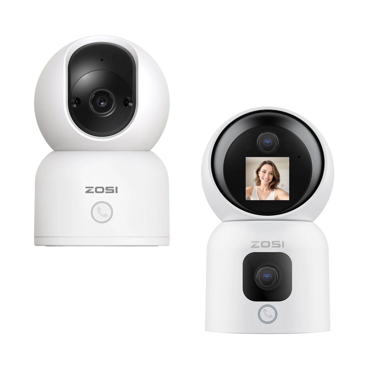 ZOSI Smart Baby Cam – WiFi PTZ Indoor Camera with AI Auto‑Tracking, 360° Panoramic View