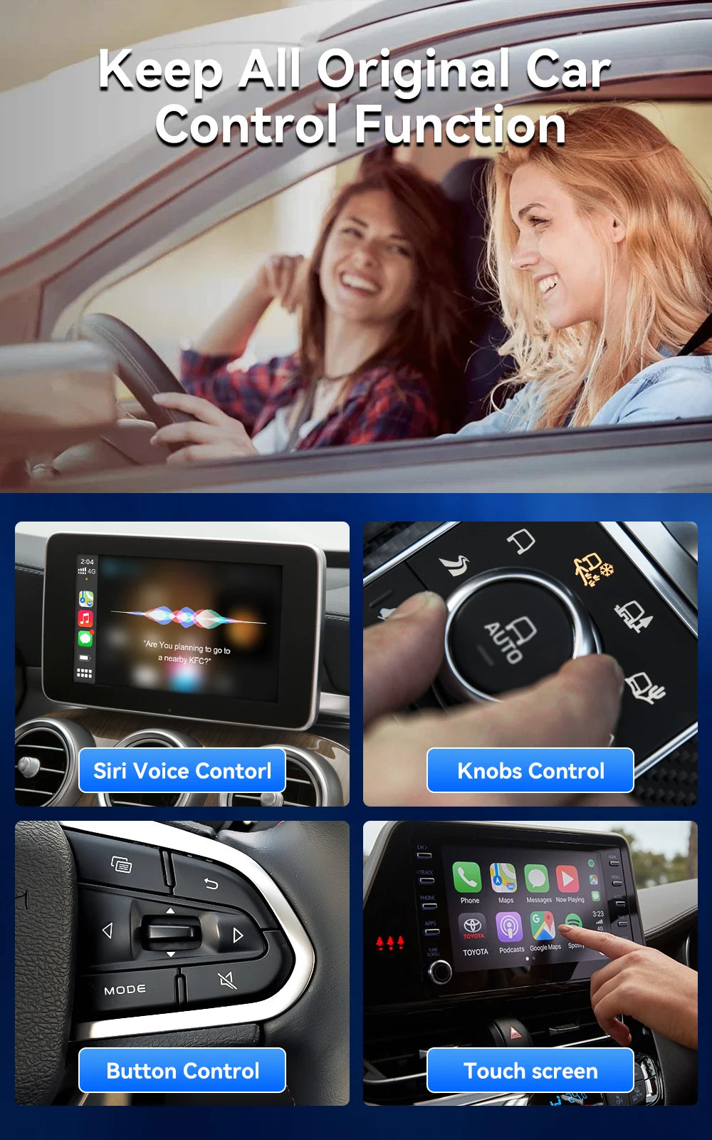 CarlinKit Tbox‑Ultra Android 15 8+128GB Wireless CarPlay AI Box