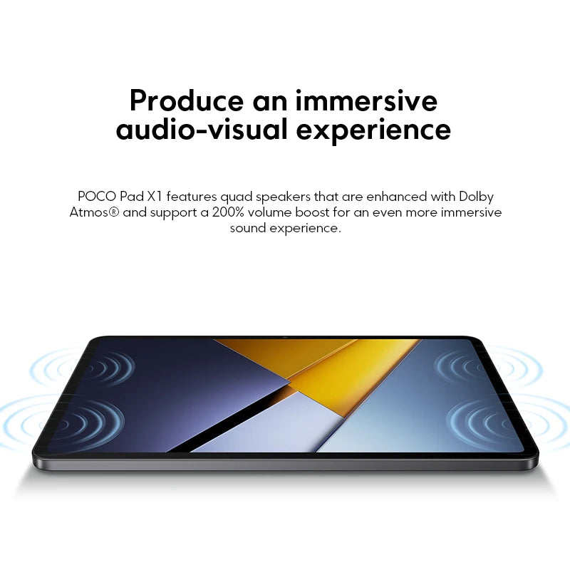 POCO Pad X1 Global Version Tablets Snapdragon 7+ Gen 3 11.2'' 3.2K 144Hz Display 8850mAh 45W Turbo Charging 13MP Main Camera - Limetastore