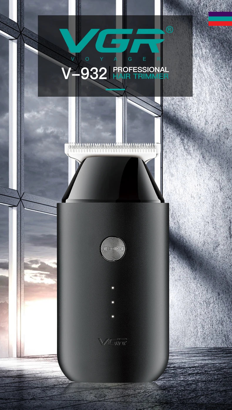 VGR Mini Hair Clipper Professional Zero Cutting Machine Electric Cordless Beard Trimmer Rechargeable Hair Trimmer for Men V-932