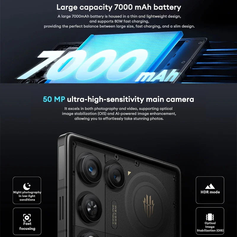 REDMAGIC 11 Air 5G Gaming Phone | Snapdragon 8 Elite & RedCore R4 | 7000mAh Battery | 80W Fast Charge | 144Hz Esports Display - Limetastore