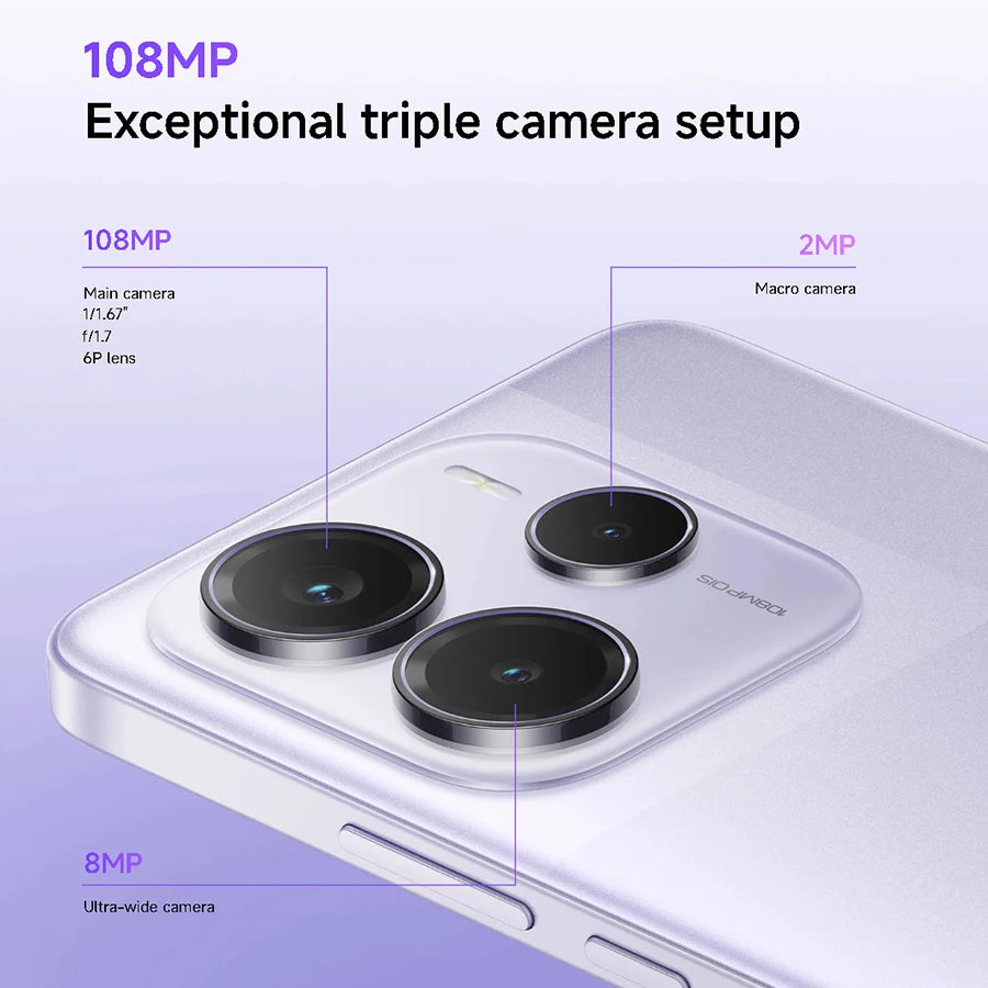 FR Warehouse Xiaomi Redmi Note 14 5G Smartphone Global Version NFC 108MP 8GB RAM 256GB ROM Camera MTK Dimensity 7025-Ultra 45W Turbo Charging - Limetastore