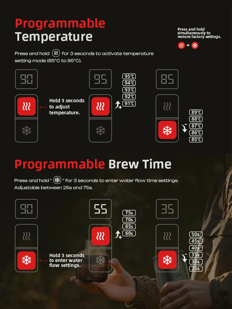 HiBREW H4C – Portable Wireless Espresso Machine | Removable Battery & Fast Heating