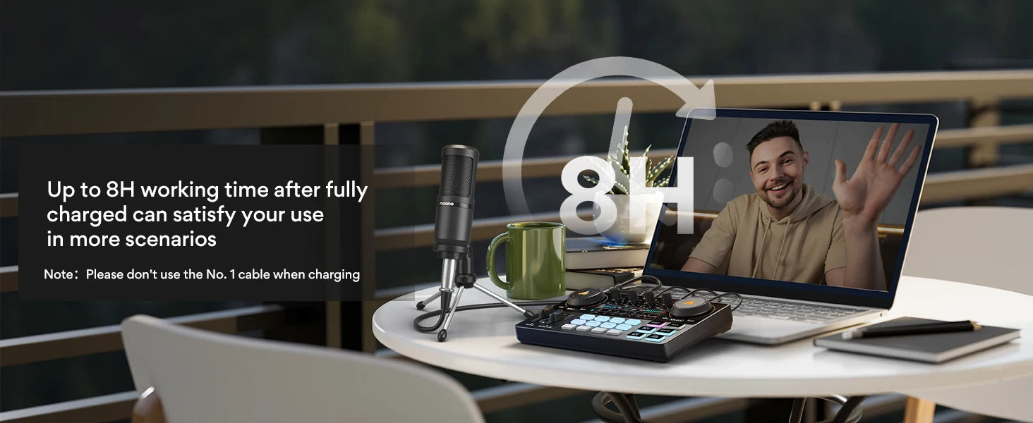 MaonoCaster AM200‑S1 – All‑in‑One Podcast Studio Audio Interface | Sound Card + Microphone Kit for Live Streaming, Recording, YouTube, PC & Phone