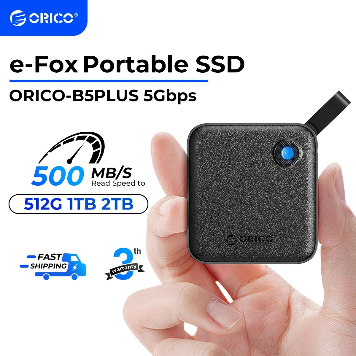 ORICO Portable External SSD – USB 3.2 Gen2 High‑Speed Solid State Drive
