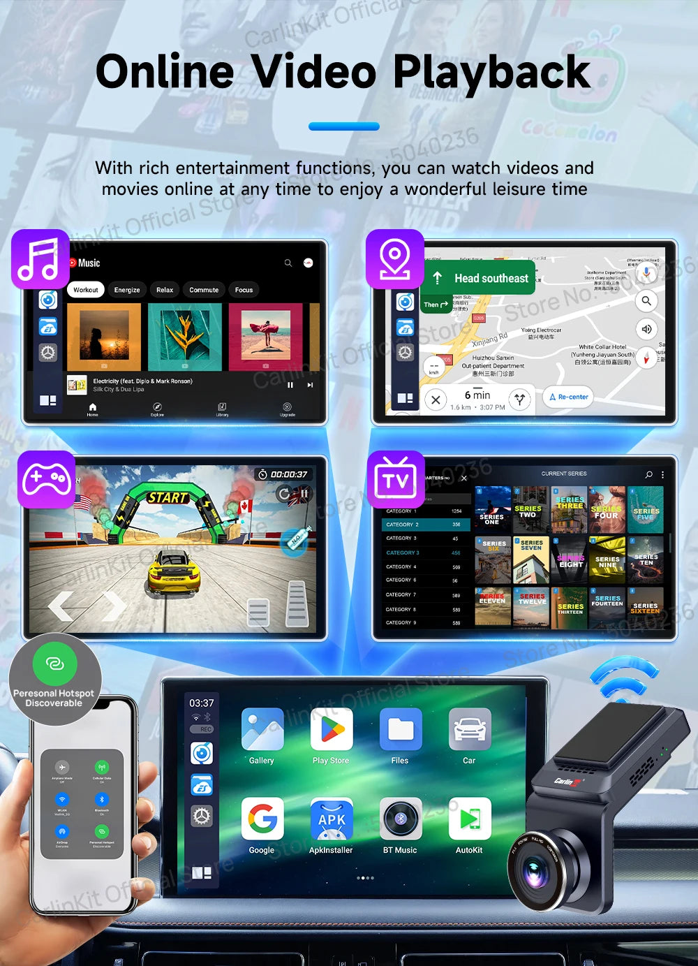 CarlinKit Android 13 8‑Core 8+128GB Wireless CarPlay AI Box