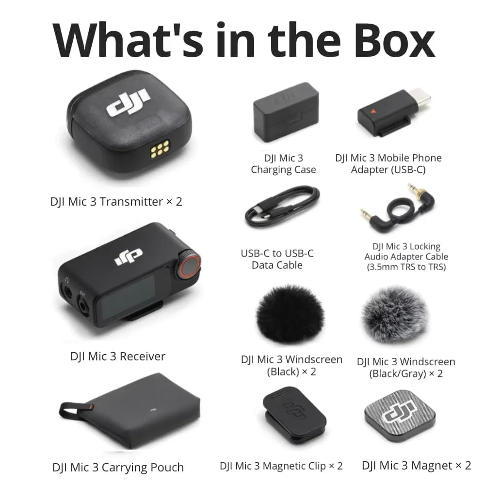 DJI Mic 3 Wireless Microphone for IPhone Camera Original Brand New In Stock