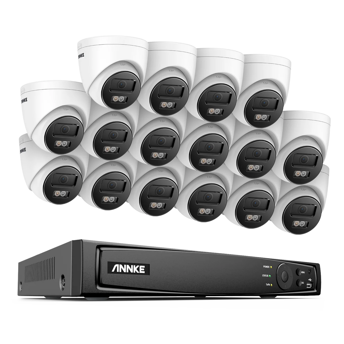 ANNKE 4K 8MP PoE CCTV System | 16CH H.265 NVR, 12× 8MP EXIR Cameras, 30m Night Vision