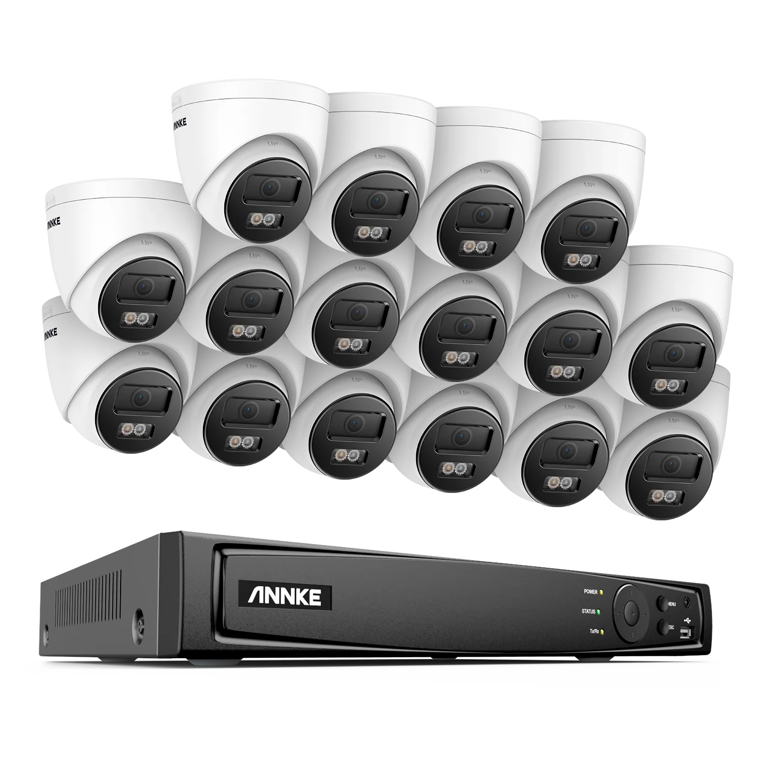 ANNKE 4K 8MP PoE CCTV System | 16CH H.265 NVR, 12× 8MP EXIR Cameras, 30m Night Vision