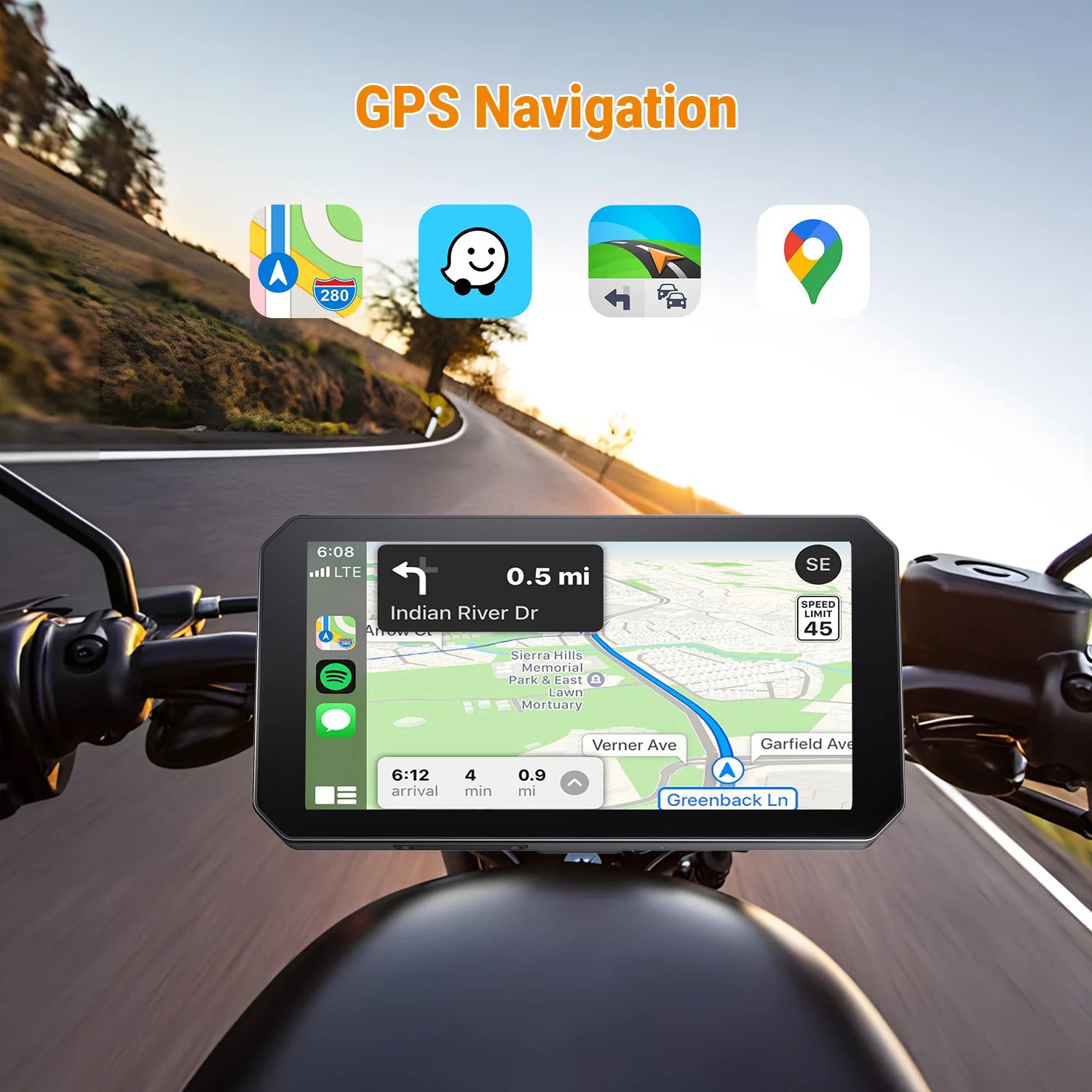 OTTOCAST Express C6 6" Motorcycle Wireless CarPlay Display