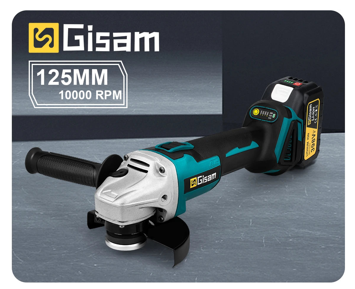 Gisam Brushless Power Tools Set for Makita 18V – Impact Wrench, Drill, Grinder, Hammer