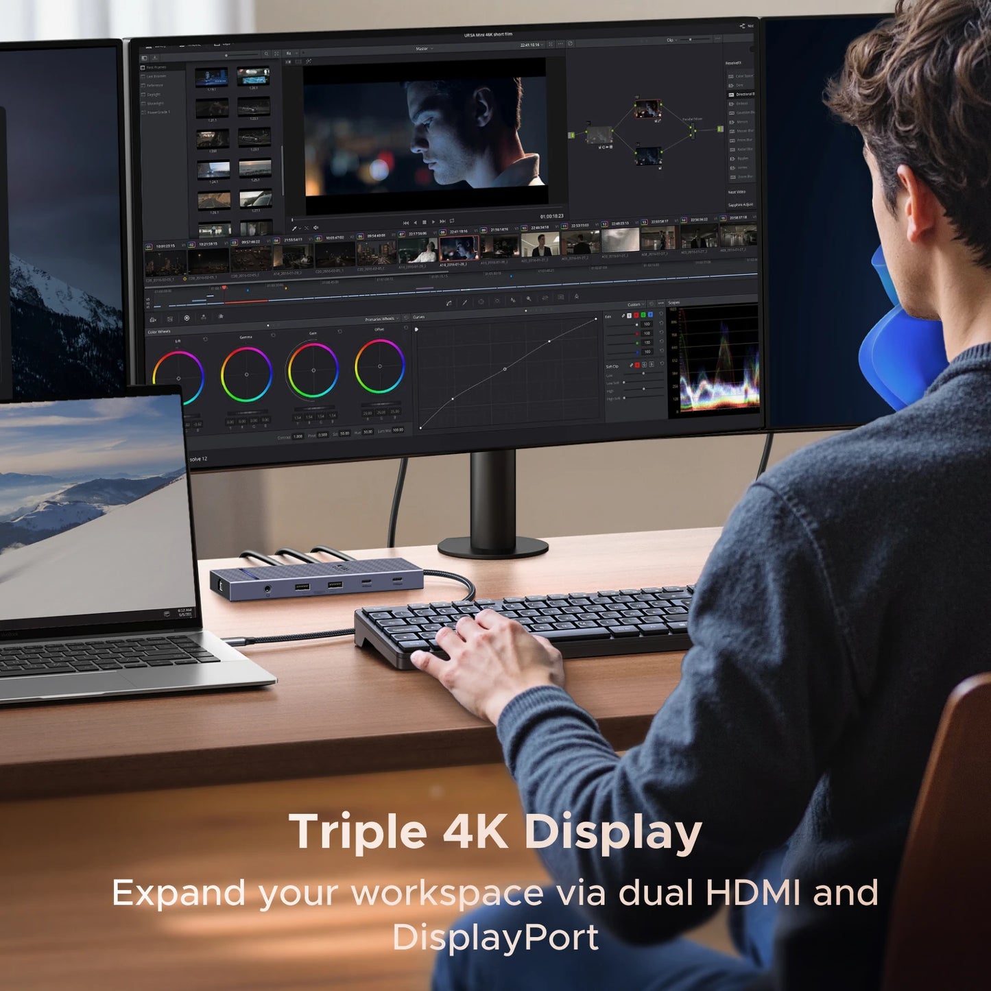 UGREEN 10‑in‑1 USB‑C Hub with 4K120Hz DisplayPort, Dual 4K60Hz HDMI, USB 3.2 Gen2 10Gbps