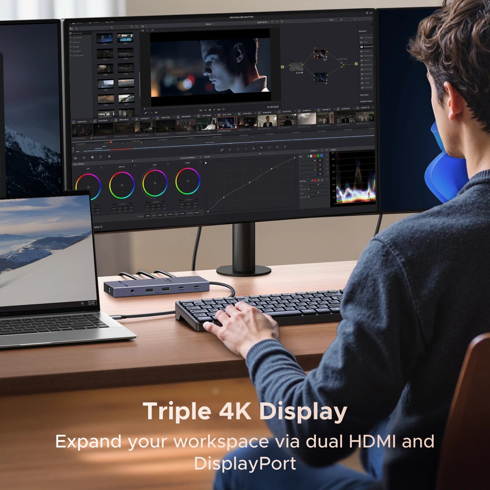 UGREEN 10‑in‑1 USB‑C Hub with 4K120Hz DisplayPort, Dual 4K60Hz HDMI, USB 3.2 Gen2 10Gbps