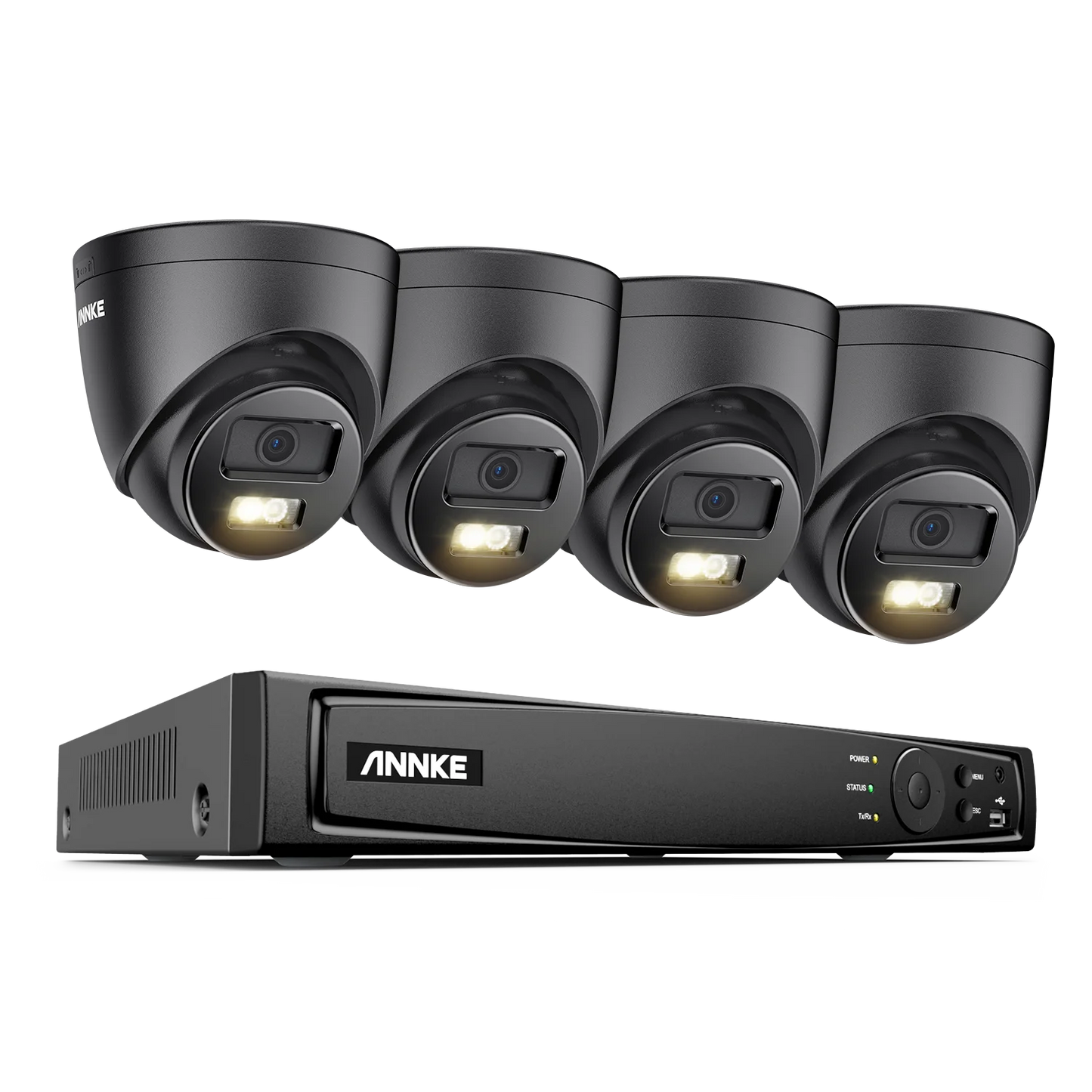 ANNKE 4K Dual‑Light PoE CCTV System | 8CH H.265+, 2.8mm Lens, Human & Vehicle Detection