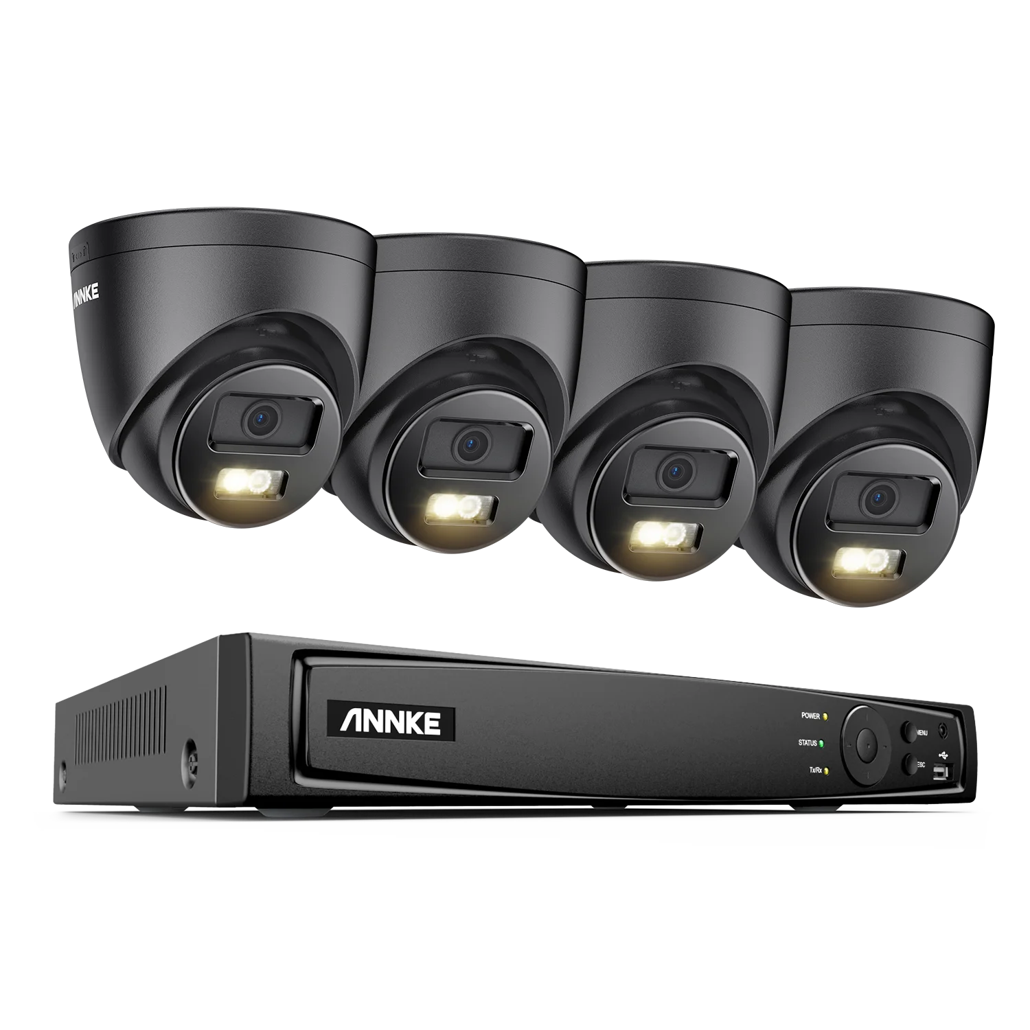 ANNKE 4K Dual‑Light PoE CCTV System | 8CH H.265+, 2.8mm Lens, Human & Vehicle Detection
