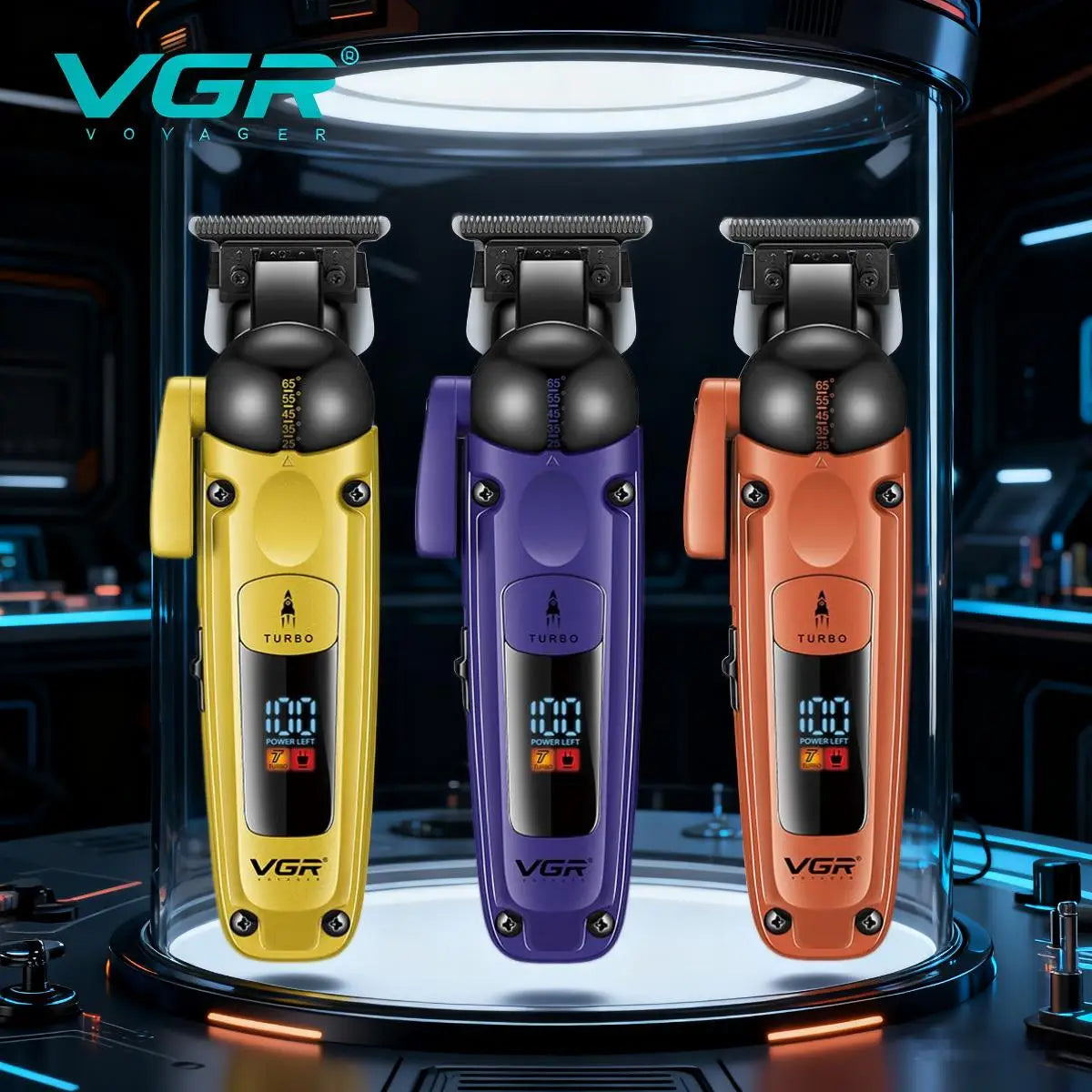 VGR Hair Trimmer Professional Hair Cutting Machine Cordless Hair Clipper Barber Adjustable Haircut LED Trimmer for Men V-274