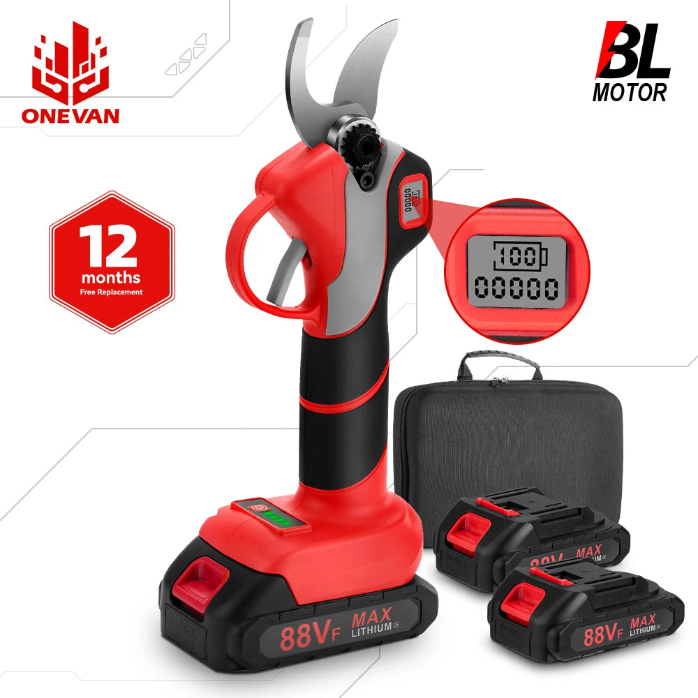 ONEVAN 30mm Brushless Electric Pruner | 1000W Cordless Branch Cutter