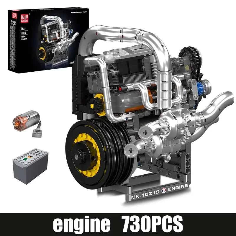 Mould King 10215 Motorized Supercar Engine Building Set | Technical Car Toy - Limetastore