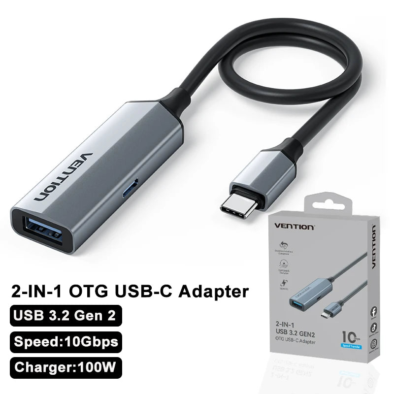 USB 3.2 OTG Adapter – USB‑C to USB‑A, 10Gbps