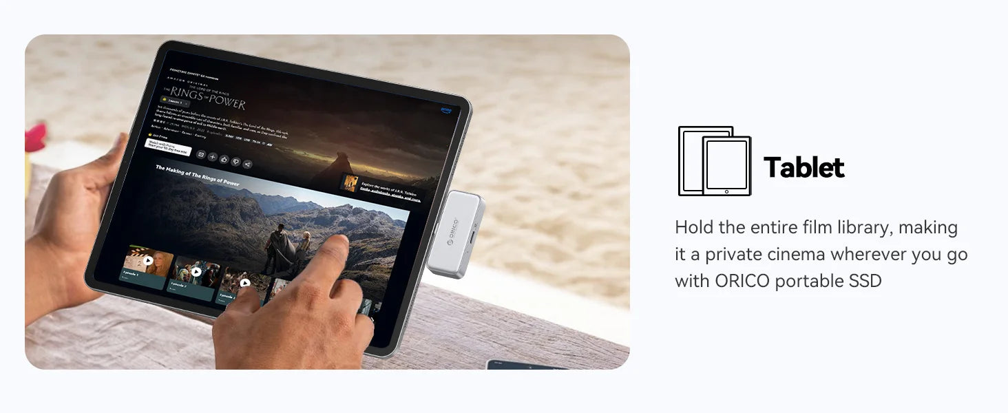ORICO FlashPod 1TB Magnetic Mini Portable SSD with Direct USB‑C Plug