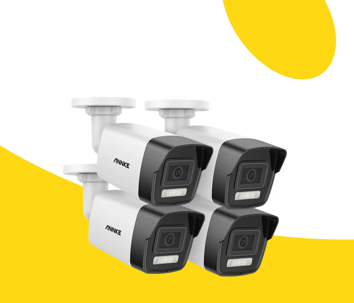 ANNKE 8MP 4K PoE Bullet Camera Kit | EXIR Night Vision, IP67, Email Alerts