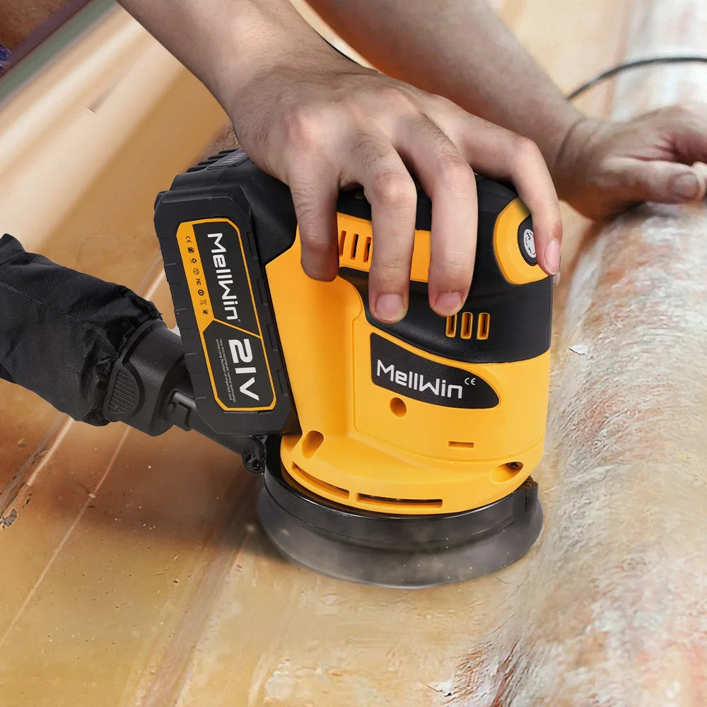 MELLWIN 125MM Electric Orbital Sander 3 Speeds Adjustable Cordless Grinding Sanding Polishing Machine For Makita 18V Battery Pin - Limetastore