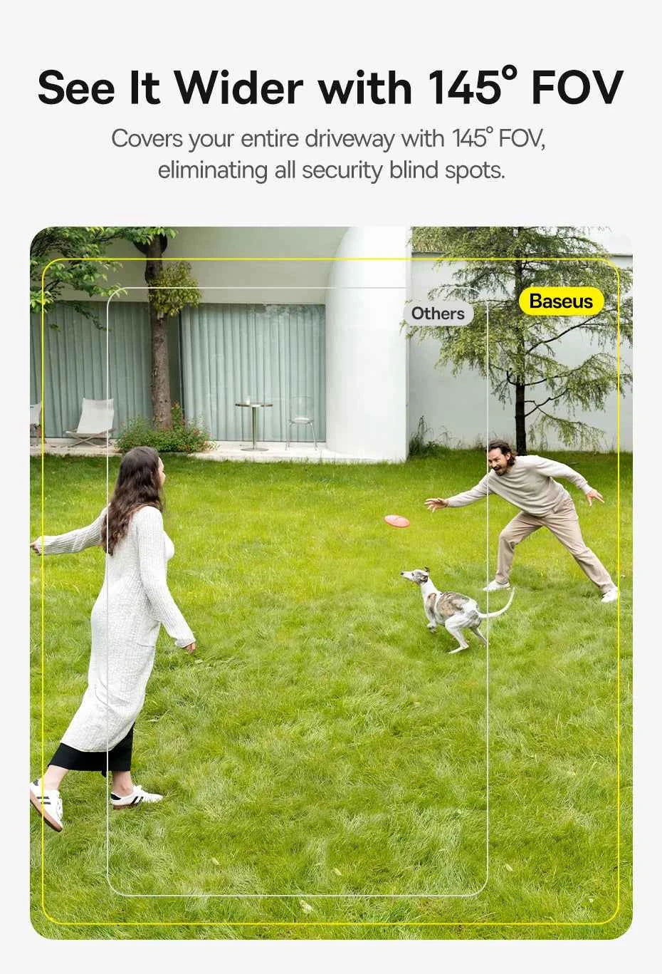 Baseus Security S1 Outdoor Camera Solar Wireless Wifi Solocam Forever Power with Sunlight-Tracking System 2K Clarity 145° FOV - Limetastore
