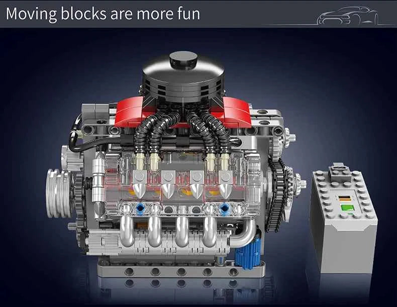 Mould King 10171 Motorized Technical Car – LSX454 V8 Engine Building Block Model for Kids & Collectors - Limetastore