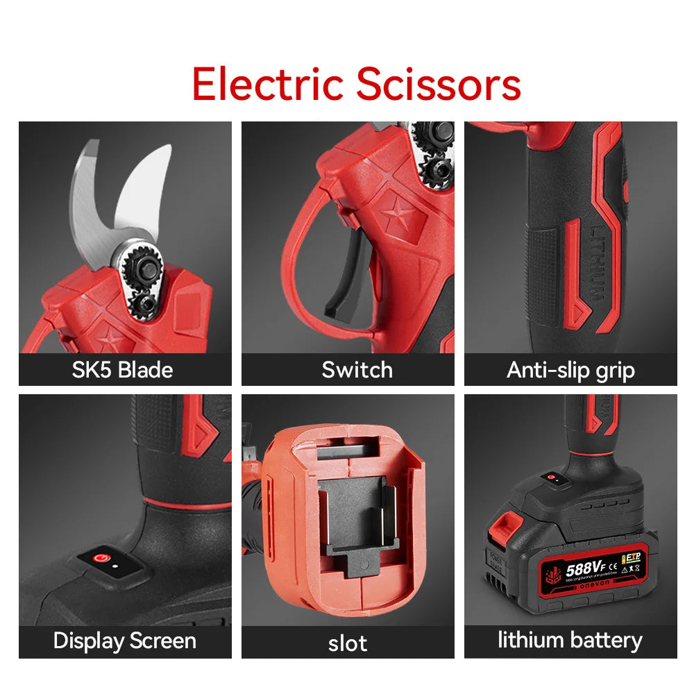 3‑in‑1 Brushless Telescoping Pole Chainsaw | Electric Pruner, Hedge Trimmer & Scissors