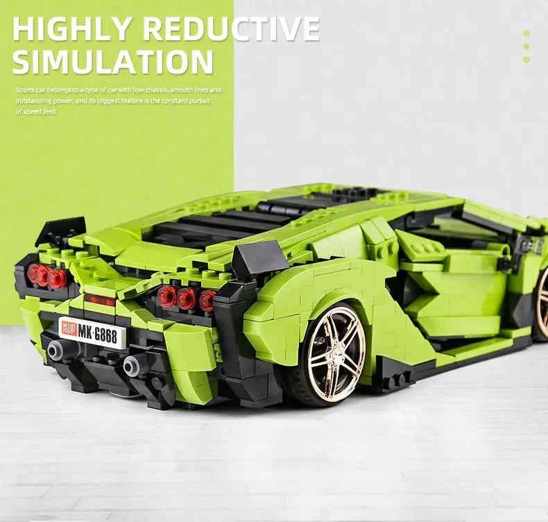 Mould King 10011 Technical Sian Sport Racing Car Building Blocks — DIY Assembly Gift - Limetastore