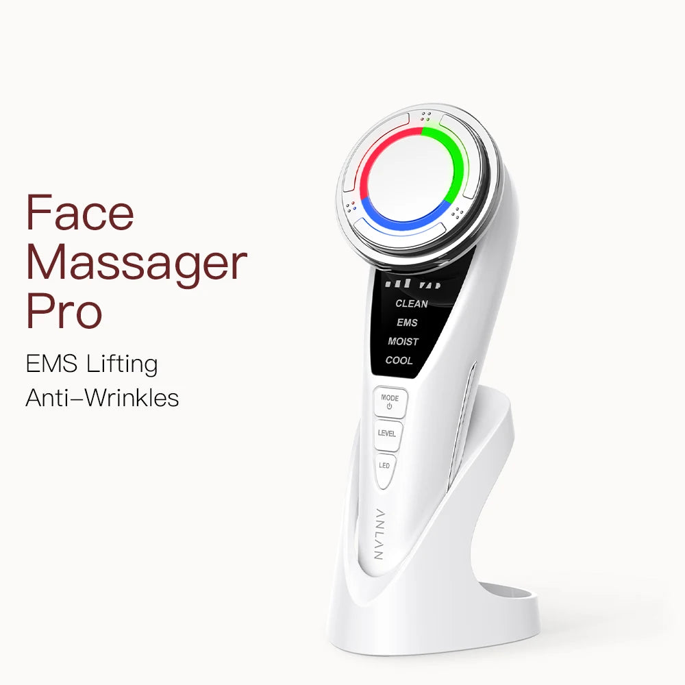 ANLAN EMS Facial Massager Pro Face Lifting Skin Rejuvenation Cold Compress Deep Cleaning Anti-aging Skincare Beauty Device - Limetastore