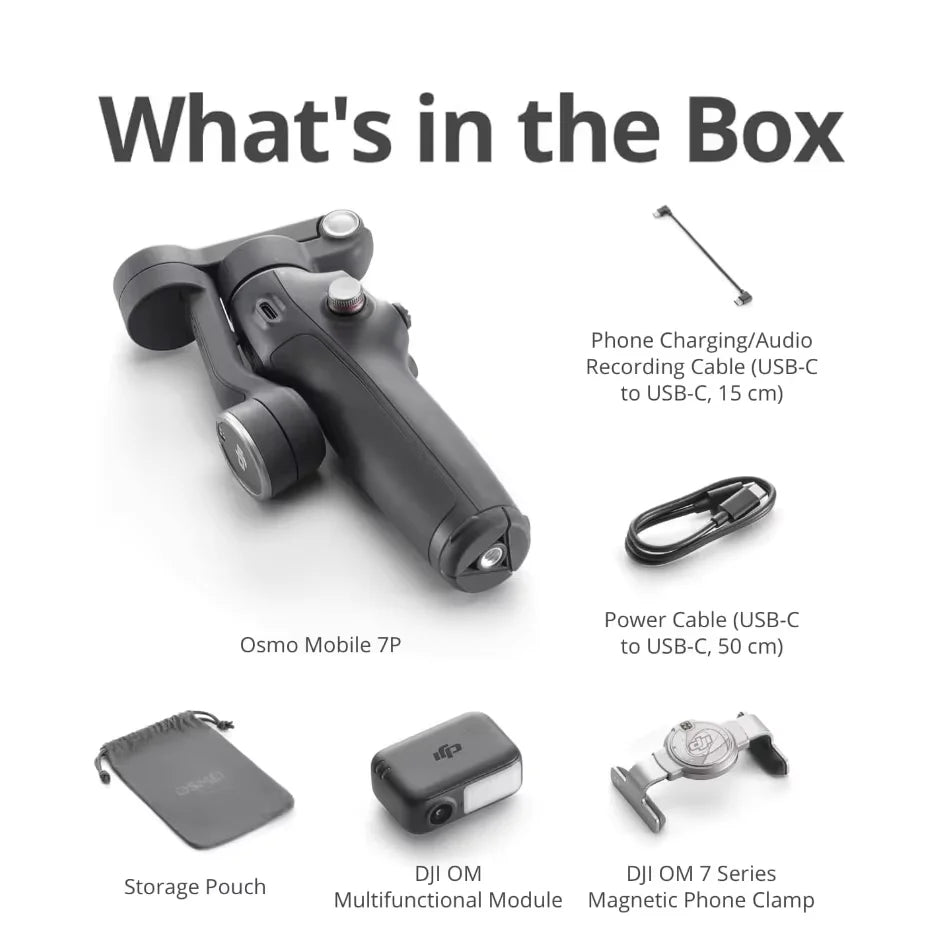 DJI Osmo Mobile 7 / Mobile 7P – 3‑Axis Smartphone Gimbal Stabilizer for Smooth Cinematic Video