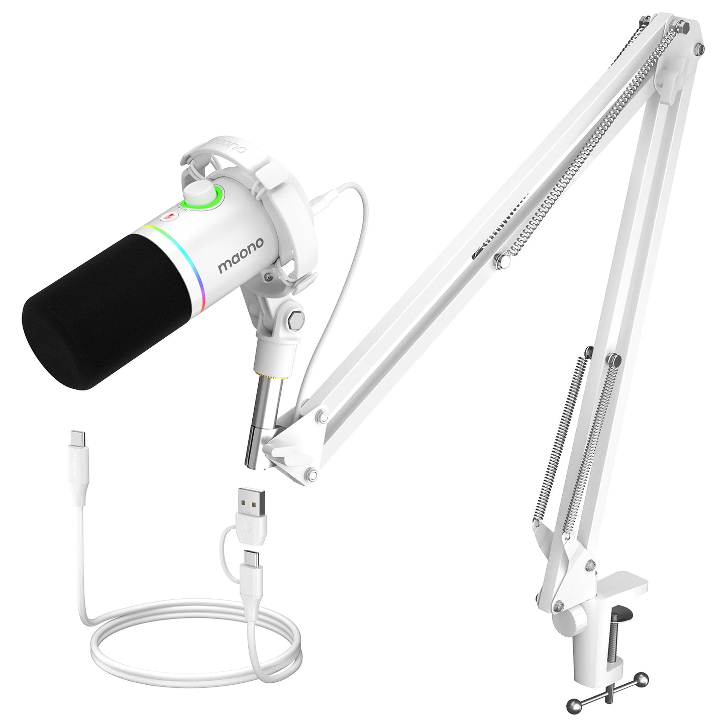 Maono PD200XS – XLR/USB Dynamic Podcast Microphone | Dual‑Mode Studio Mic with Maonolink Software, Gain Knob & Noise Control for Recording & Streaming