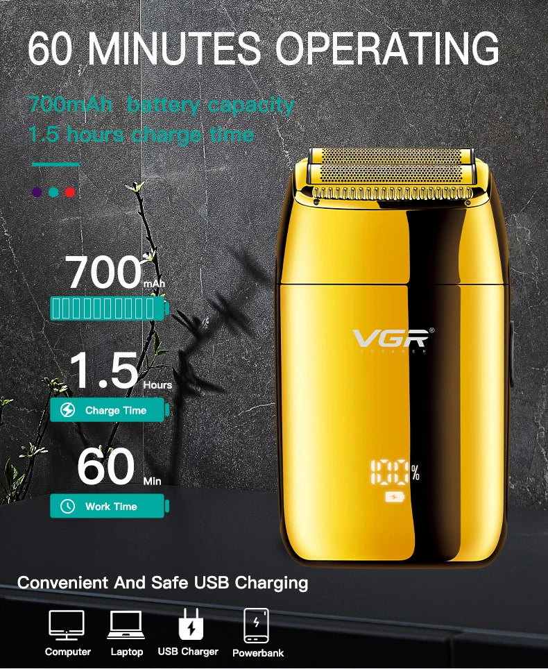 VGR Shaver Electric Shaver Beard Trimmer Beard Shaver Professional Electric Razor Men Beard Cutting Machine Rechargeable V-399