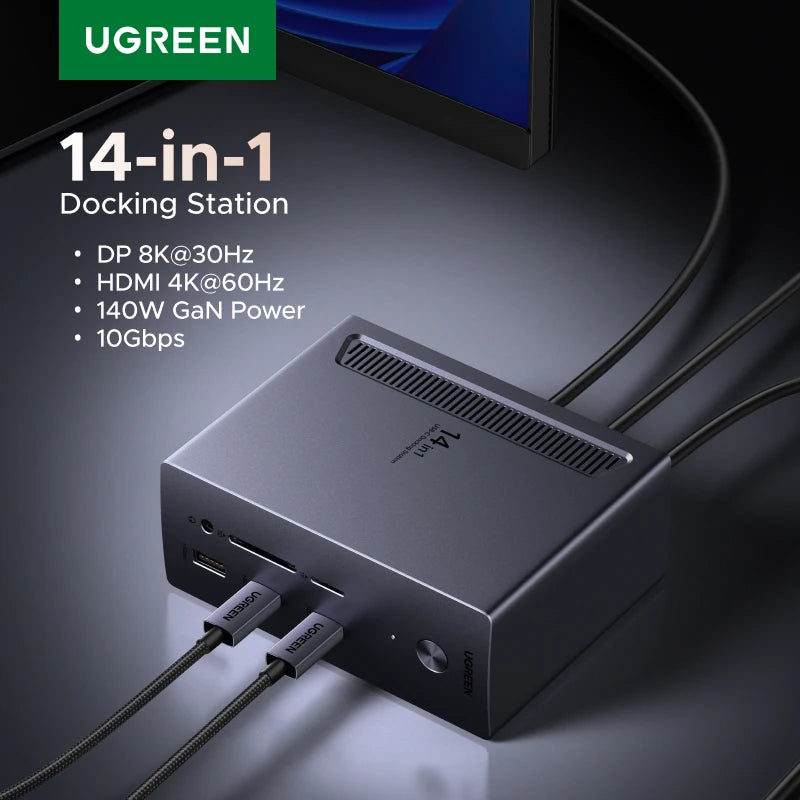 UGREEN 14‑in‑1 USB‑C Docking Station with Triple Display