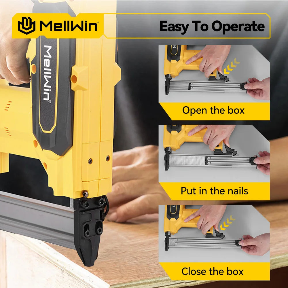 MELLWIN Cordless Electric Nail Gun 2 Mode Wireless Stapler Woodworking Framing Staple Gun Tools F30 For Makita 18V Battery Pin - Limetastore