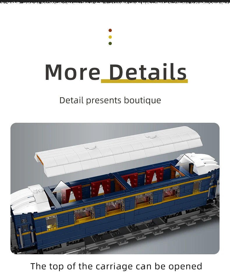 Mould King 12007 Remote Control BR18 201 German Express Train | Motorized Steam Locomotive Building Set - Limetastore