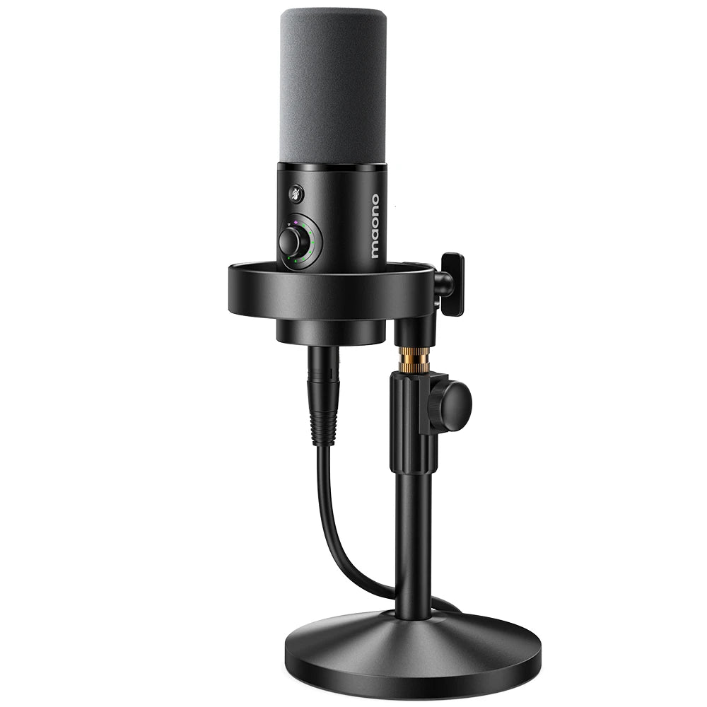 Maono PD300X – XLR/USB Dynamic Podcast Microphone | 192 kHz / 24‑bit Studio‑Grade Recording Mic with Noise Reduction for Content Creators & Home Studios
