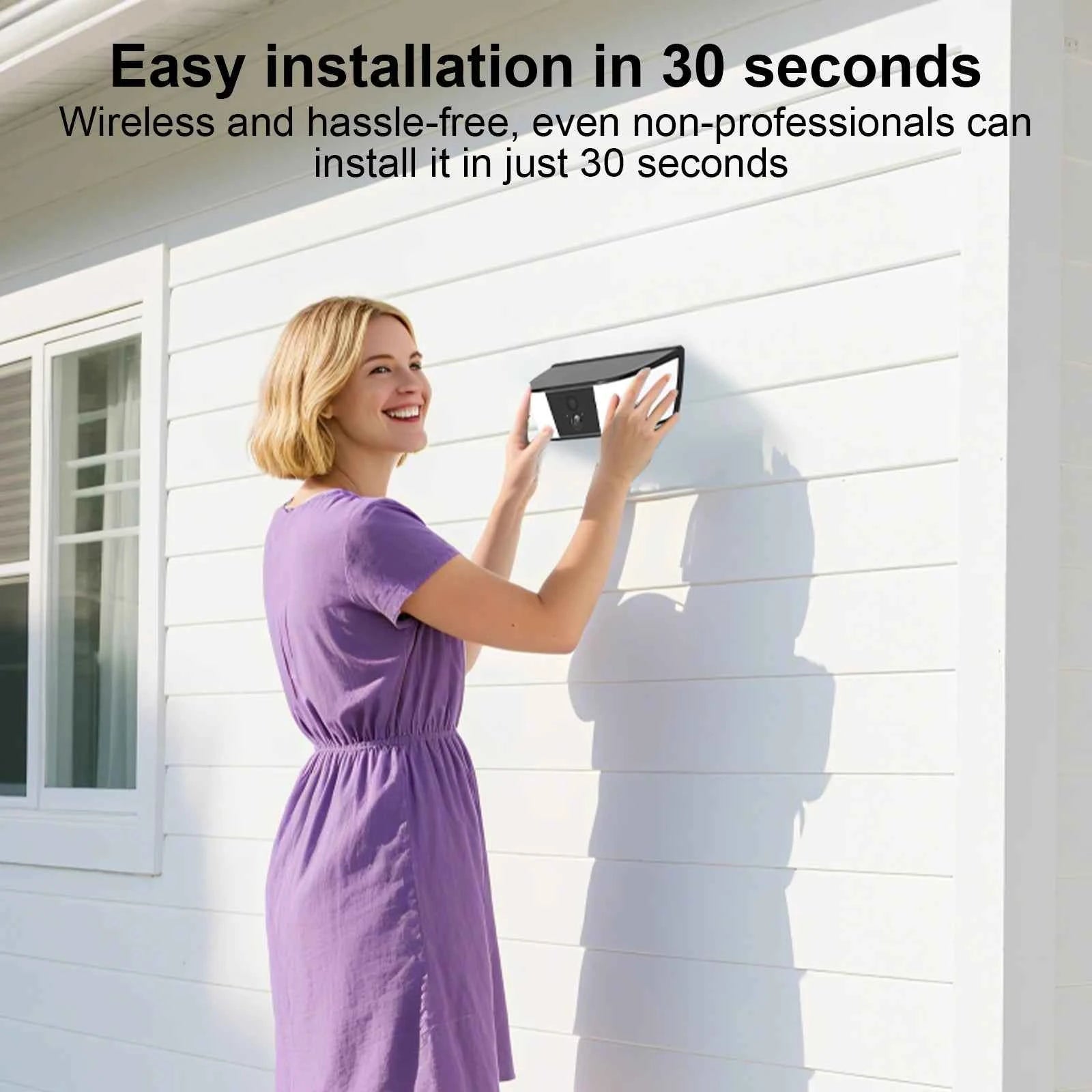 ARCCTV 4MP Solar WiFi Camera Security Outdoor Wireless Floodlight Camera Humanoid Detection Alarm Surveillance HD Two Way Audio - Limetastore