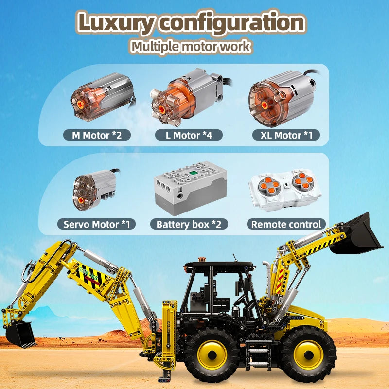 Mould King 17036 Motorized Bulldozer - detailed technical building block - Limetastore