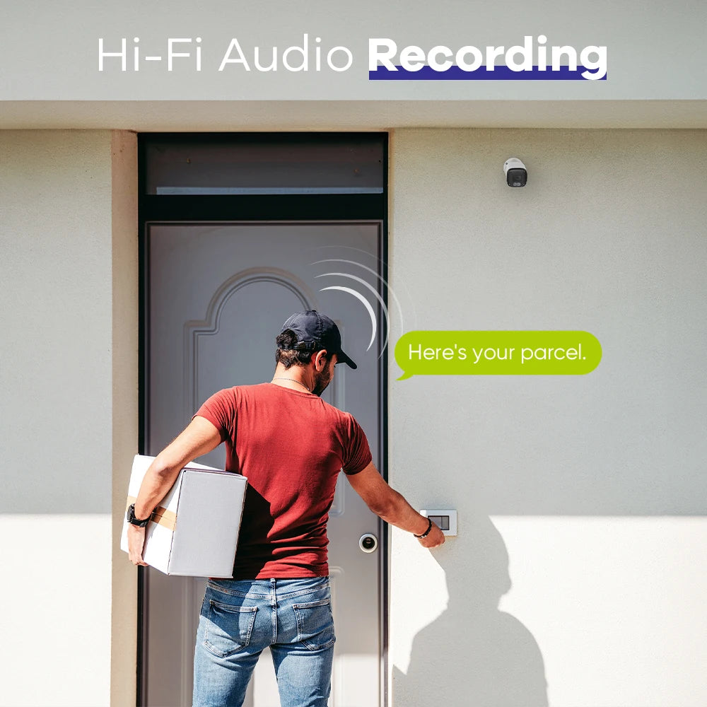 SANNCE 5MP Outdoor CCTV System | Human & Vehicle Detection, Audio Recording, IP67, 4× Cameras, 8CH NVR