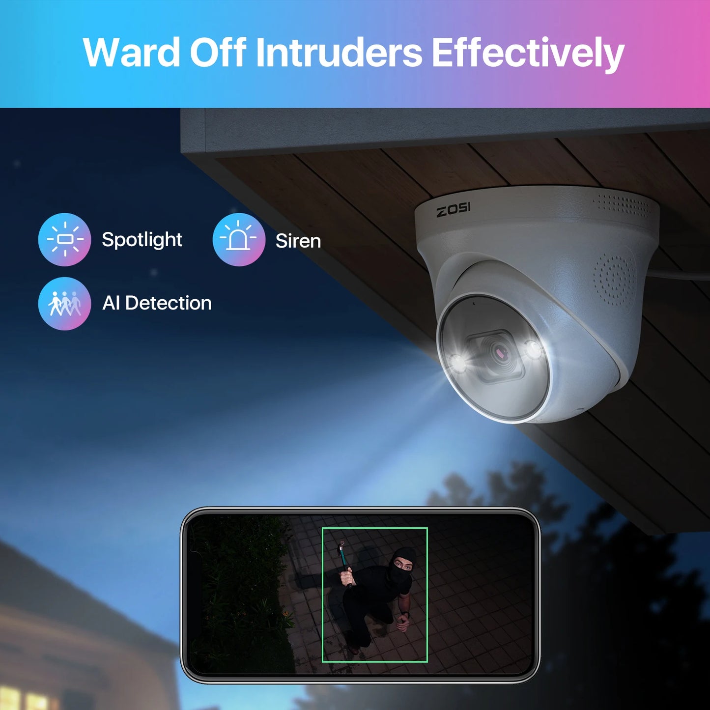 ZOSI 4K 8MP PoE Security Camera System – 32CH Dual‑Disk NVR with 4TB Storage | AI Detection