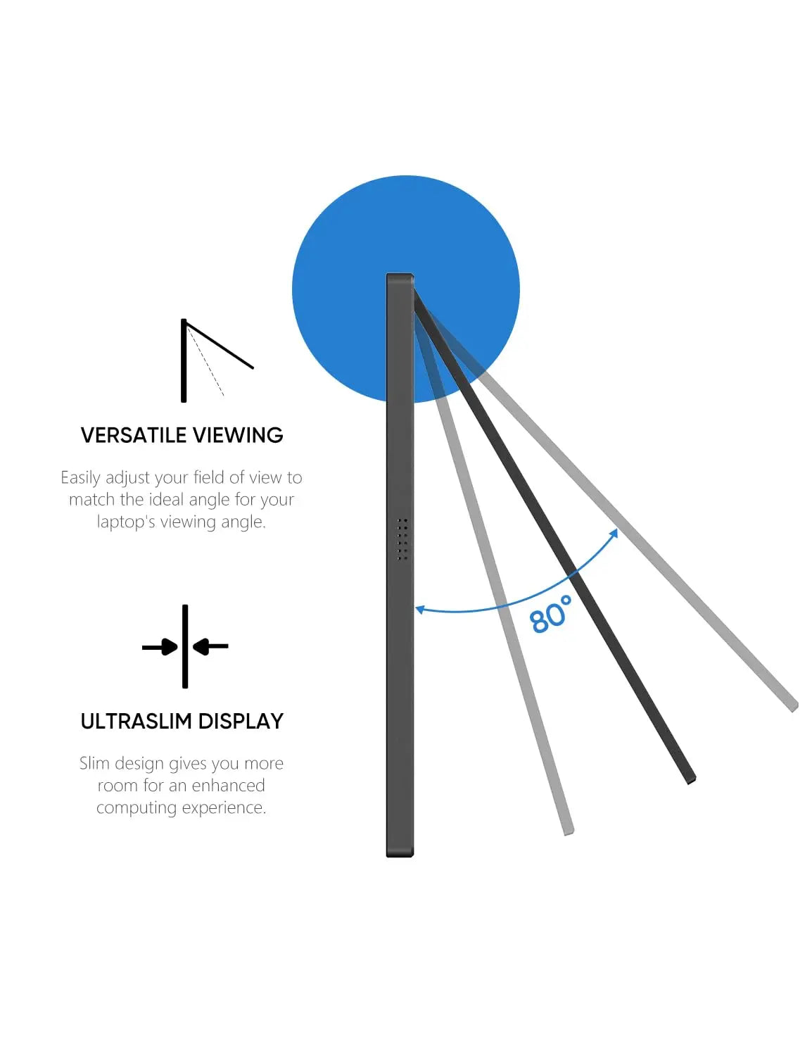 ARZOPA A1S 14" Portable Monitor | 1080P FHD, IPS, USB‑C & HDMI, Ultra‑Slim Travel Display